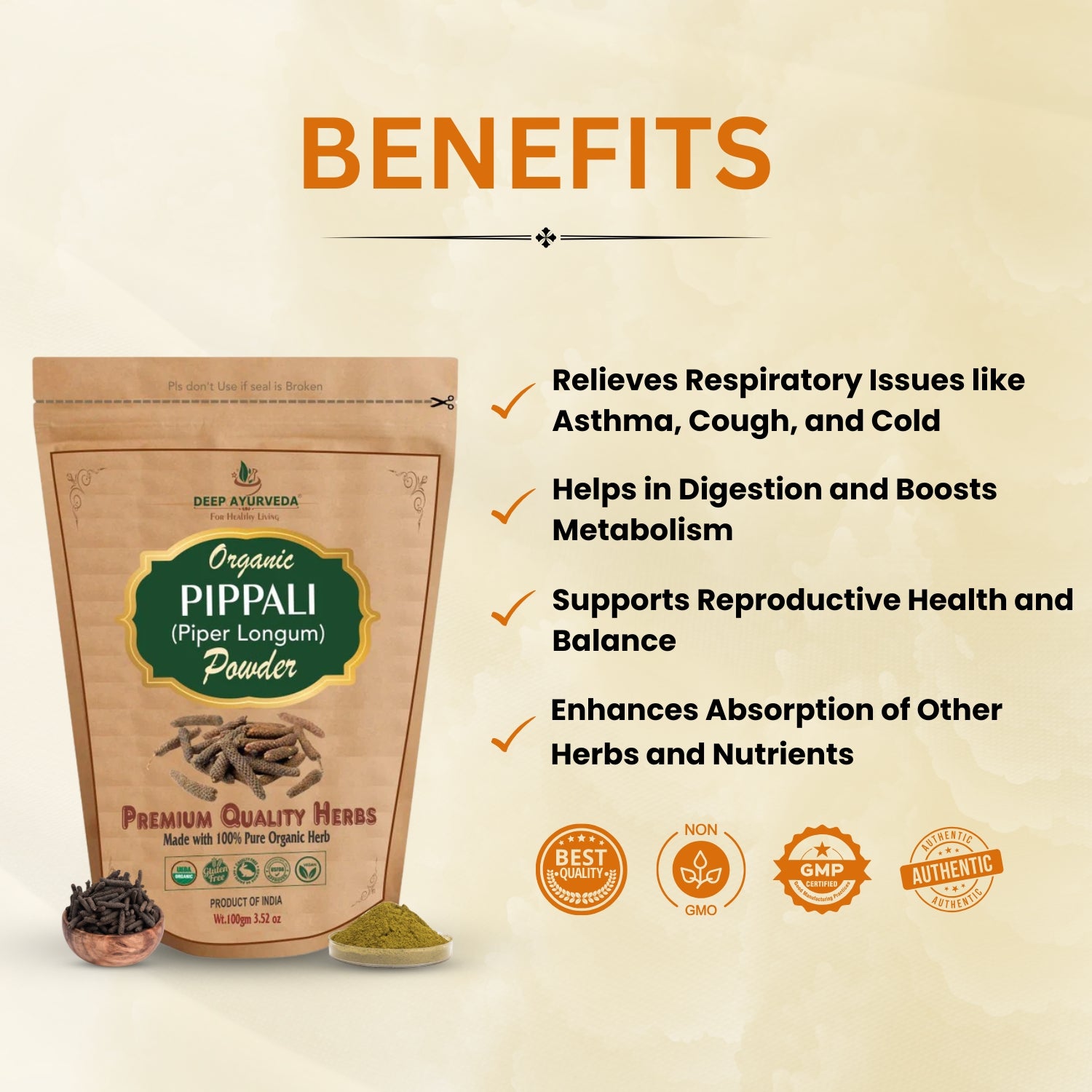 Benefits of Organic Pippali Powder
