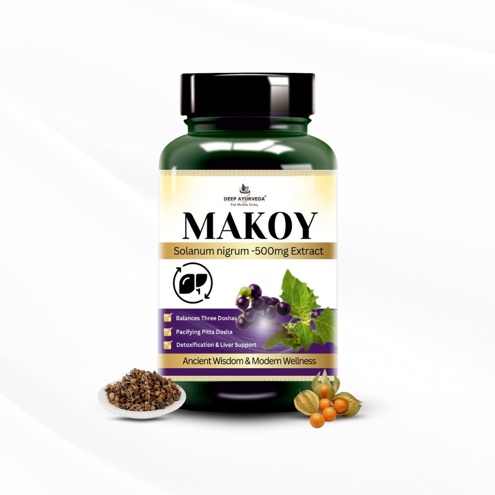 Makoy capsules supports liver health, digestion and detoxification by Deep Ayurveda