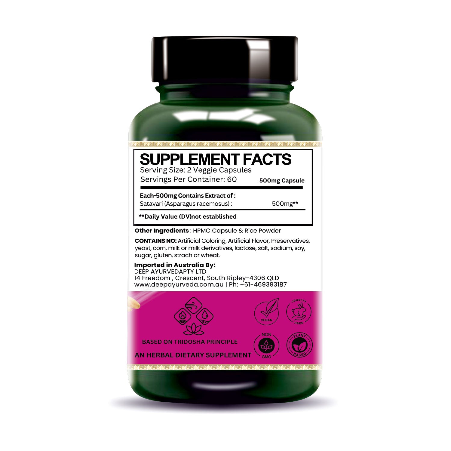 Shatavari vegan capsules supports womens health