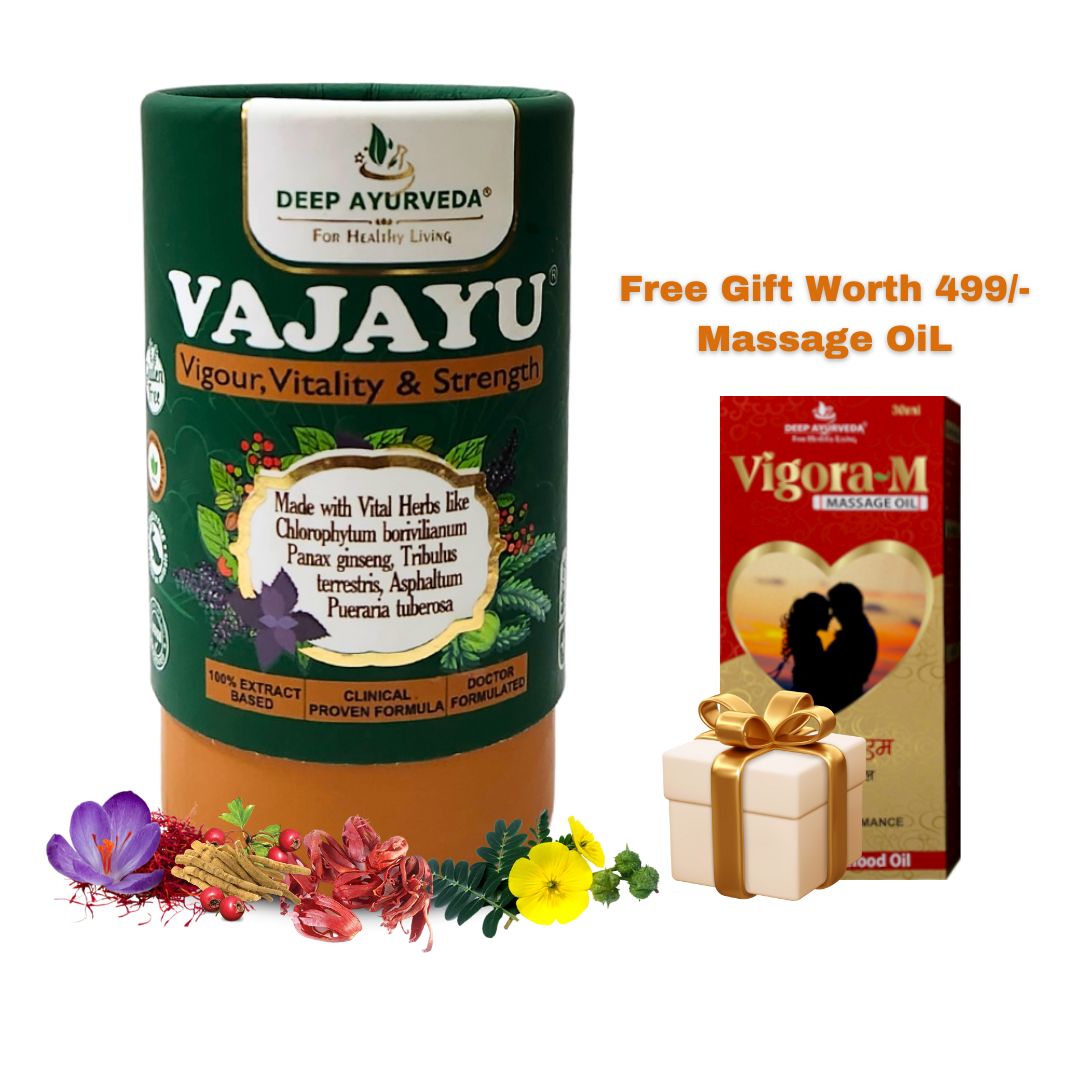 Vajayu® For Men's Health | Boost Strength, Energy, & Stamina & Free Massage Oil FREE Worth 499