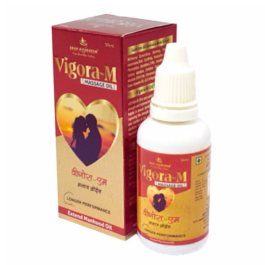 Vig ora- M- Massage Oil For Male | Strengthen the Nerves & Improving Performance - Deep Ayurveda India