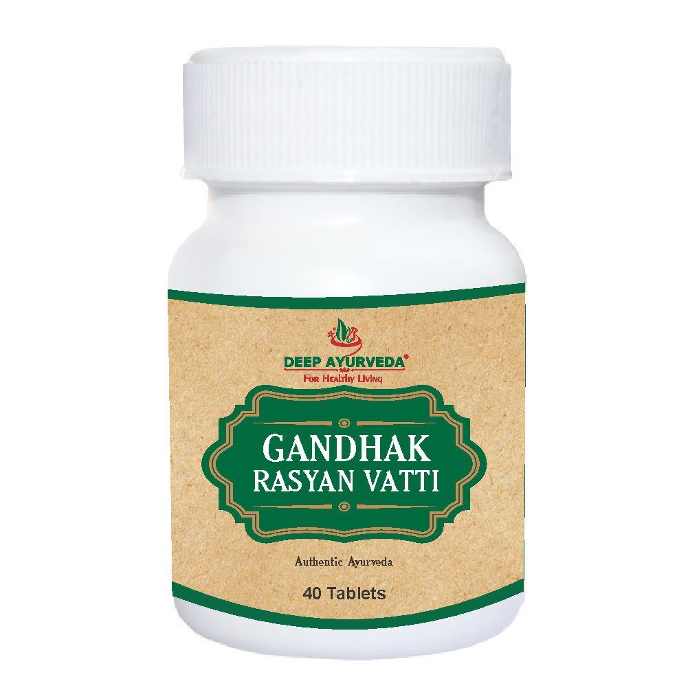 Gandhak Rasayan Vati | Classical Ayurveda by Deep Ayurveda | 40 Tablet Pack - Deep Ayurveda