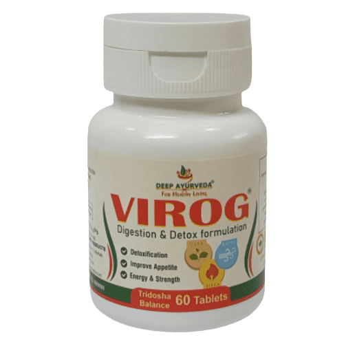 Virog Tridosha Balance Tablet | For Digestion Care and Detoxification - Deep Ayurveda India