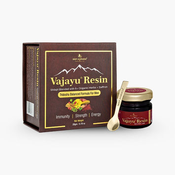 Vajayu Shilajit Gold Resin Plus With Gold & Kesar - Deep Ayurveda India