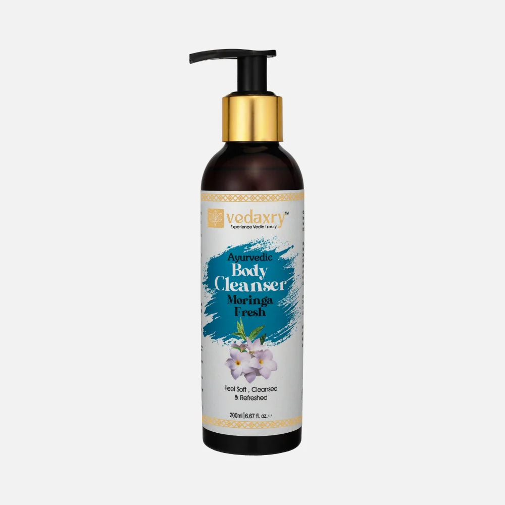 Vedaxry Moringa Fresh Body Cleanser (200ml) - Cleanses, Hydrates & Revitalizes Skin - Deep Ayurveda India