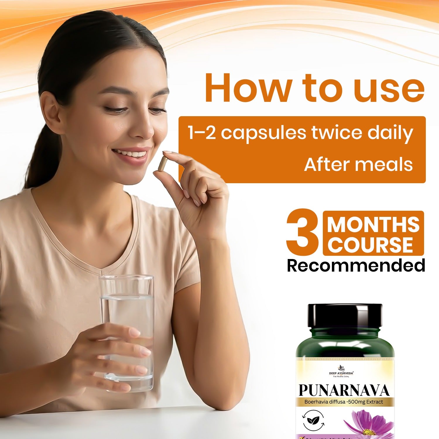 Punarnava Vegan Capsules - Promotes Kidney Health, Detoxification & Urinary Wellness