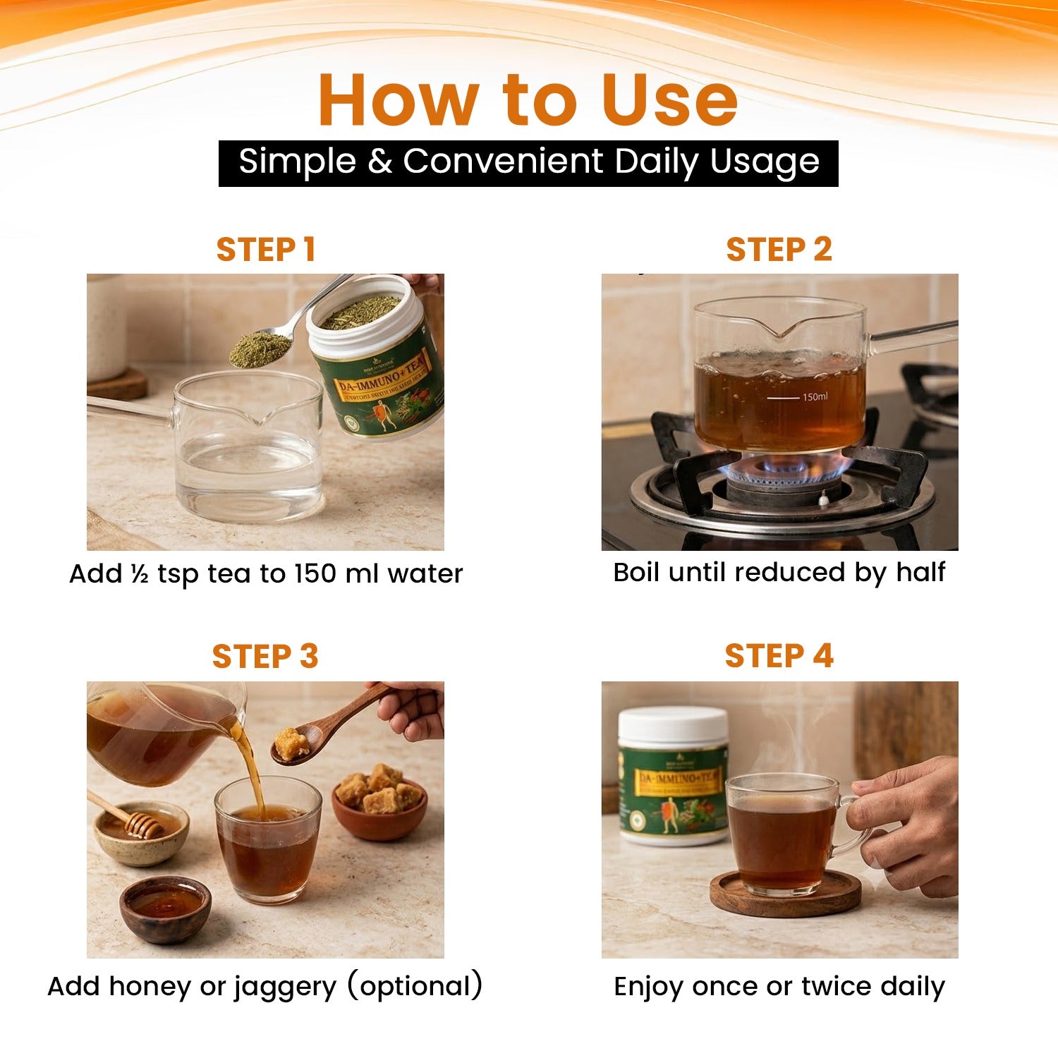 Immuno Organic Ayurvedic Tea - Boosts Immunity, Fights Infections & Promotes Wellness