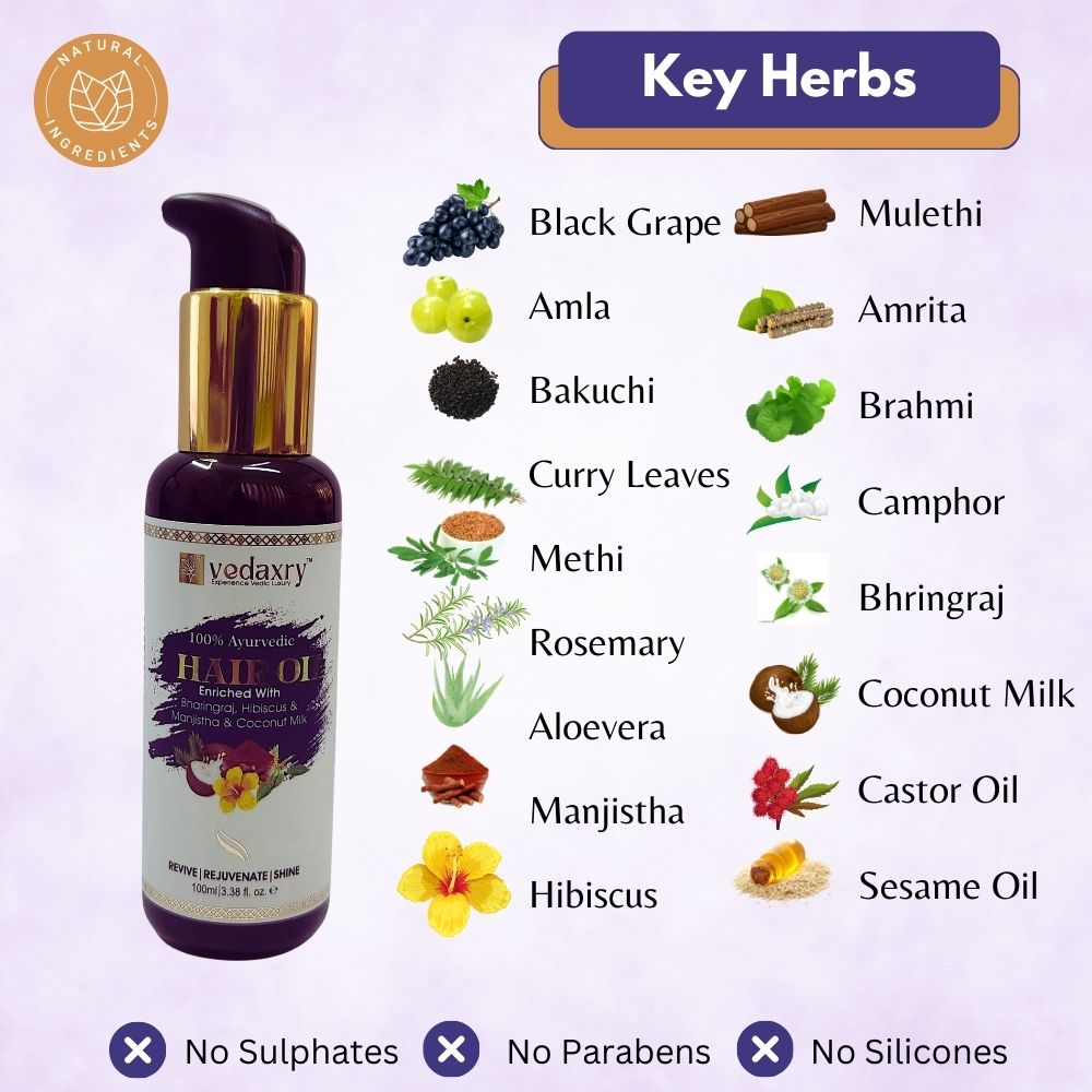 vedaxry hair oil herbs