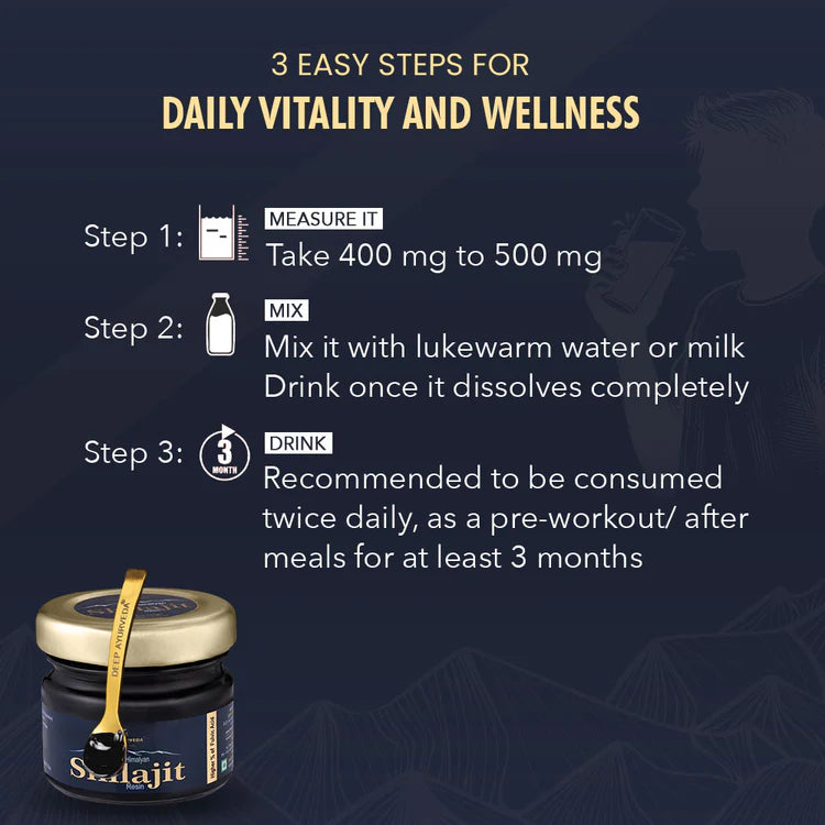 Vajayu 50 Prash + 100% Pure Himalayan Shilajit Resin Combo | Boost Testosterone, Improve Strength & Stamina | Remove Performance Anxiety - Deep Ayurveda India