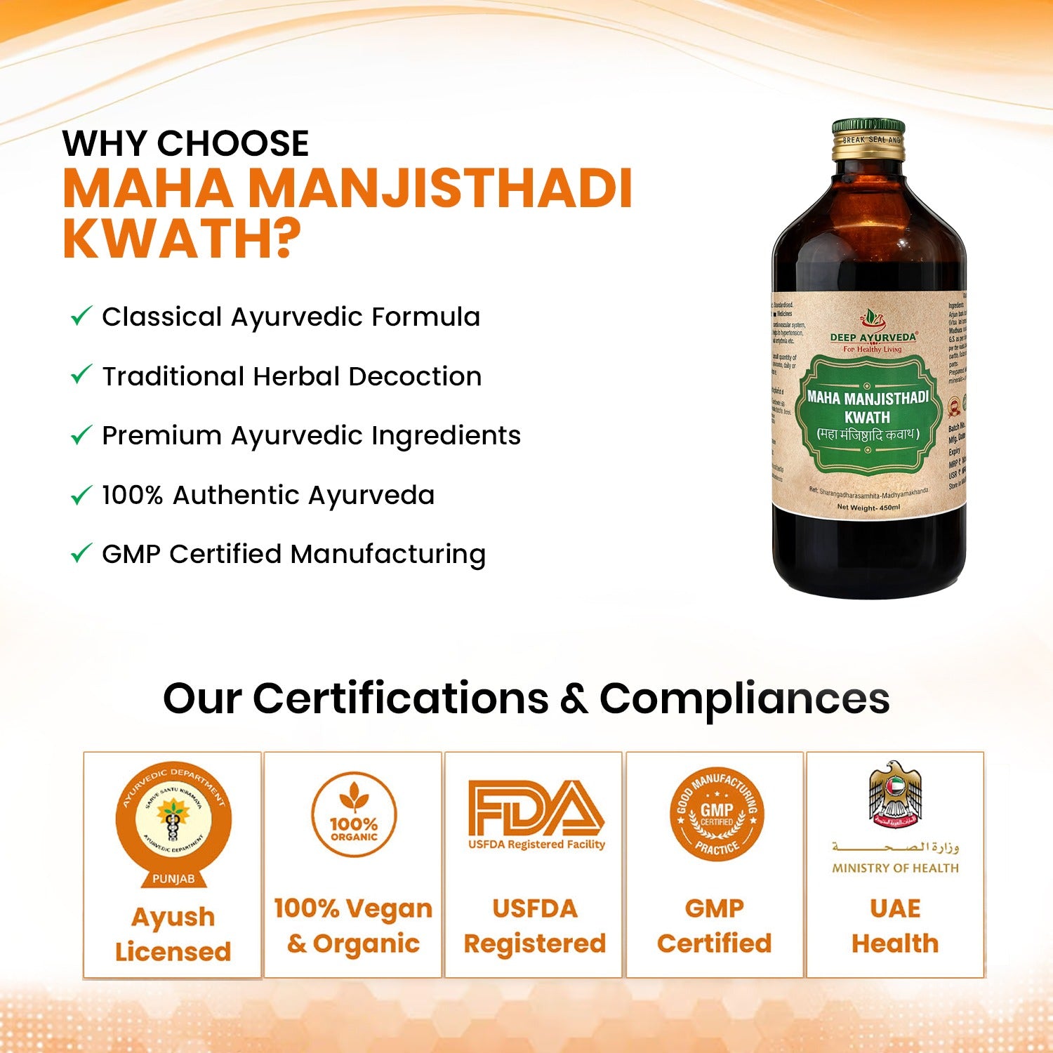 Mahamanjisthadi Kwath for Reducing Acne, Eczema and Helps in Blood Purification