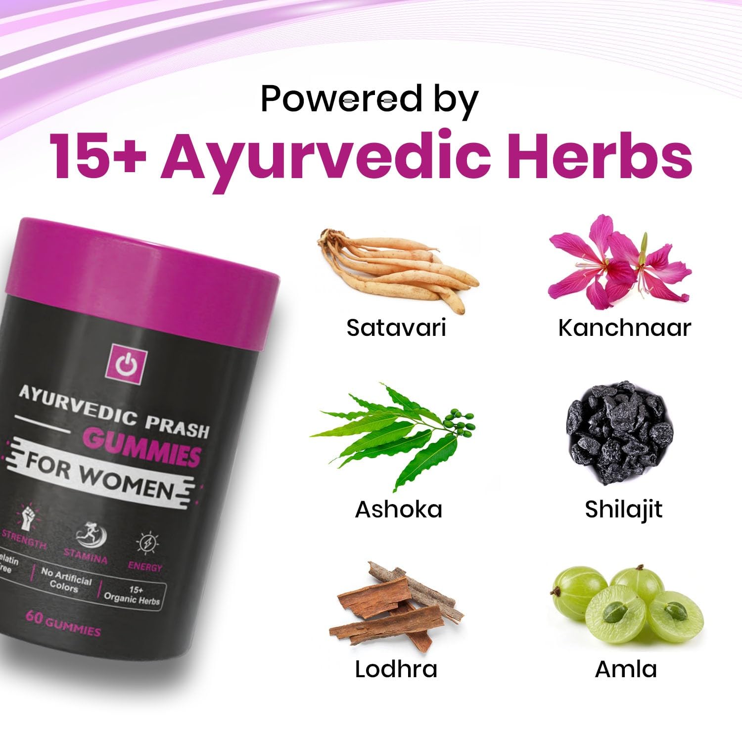 Purshveda Ayurvedic Prash Gummies for Women | Hormonal Balance, Energy & Immunity Support | 60 Gummies