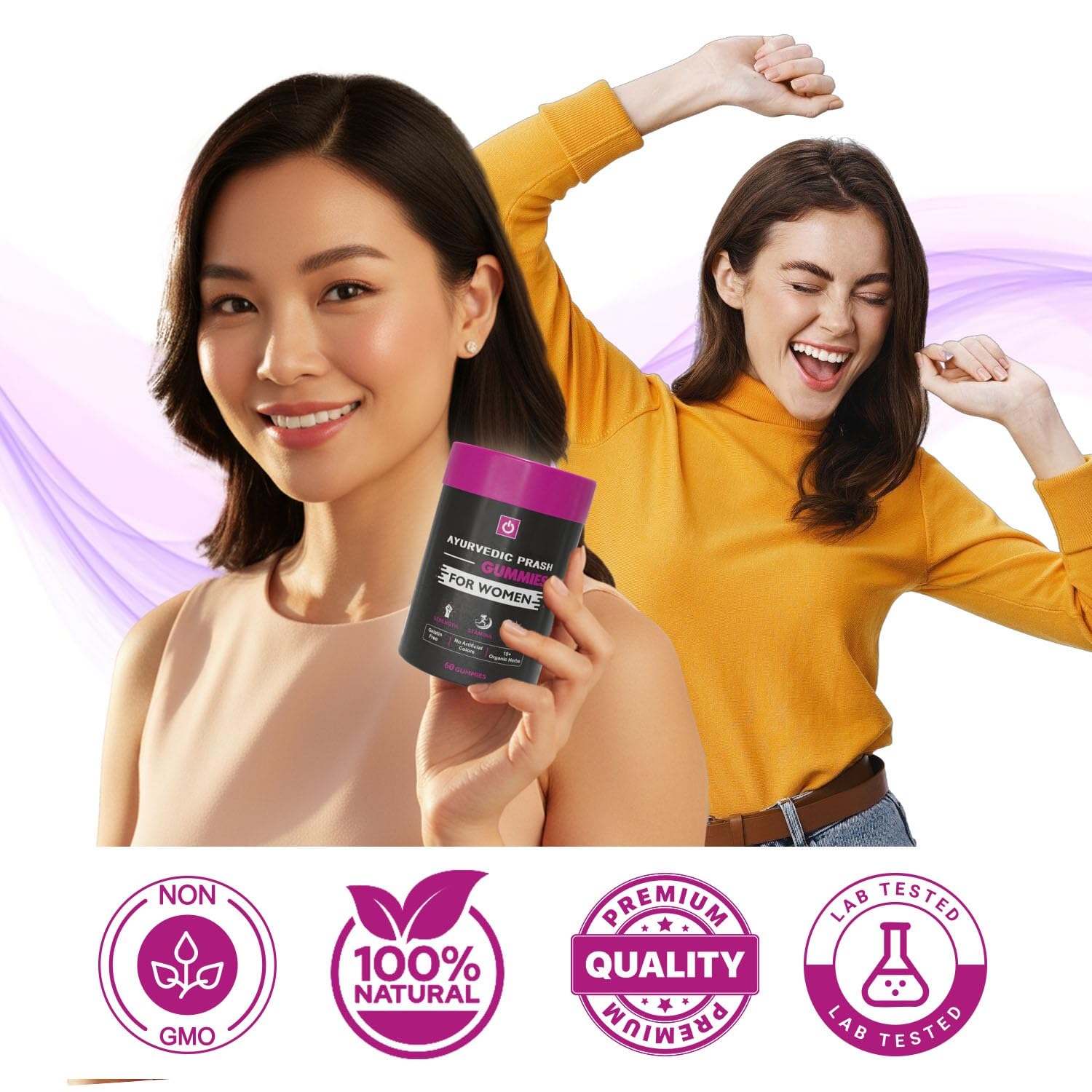 Purshveda Ayurvedic Prash Gummies for Women | Hormonal Balance, Energy & Immunity Support | 60 Gummies