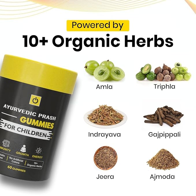 Purshveda Ayurvedic Prash Gummies for Kids | Growth, Immunity & Brain Support | 60 Gummies
