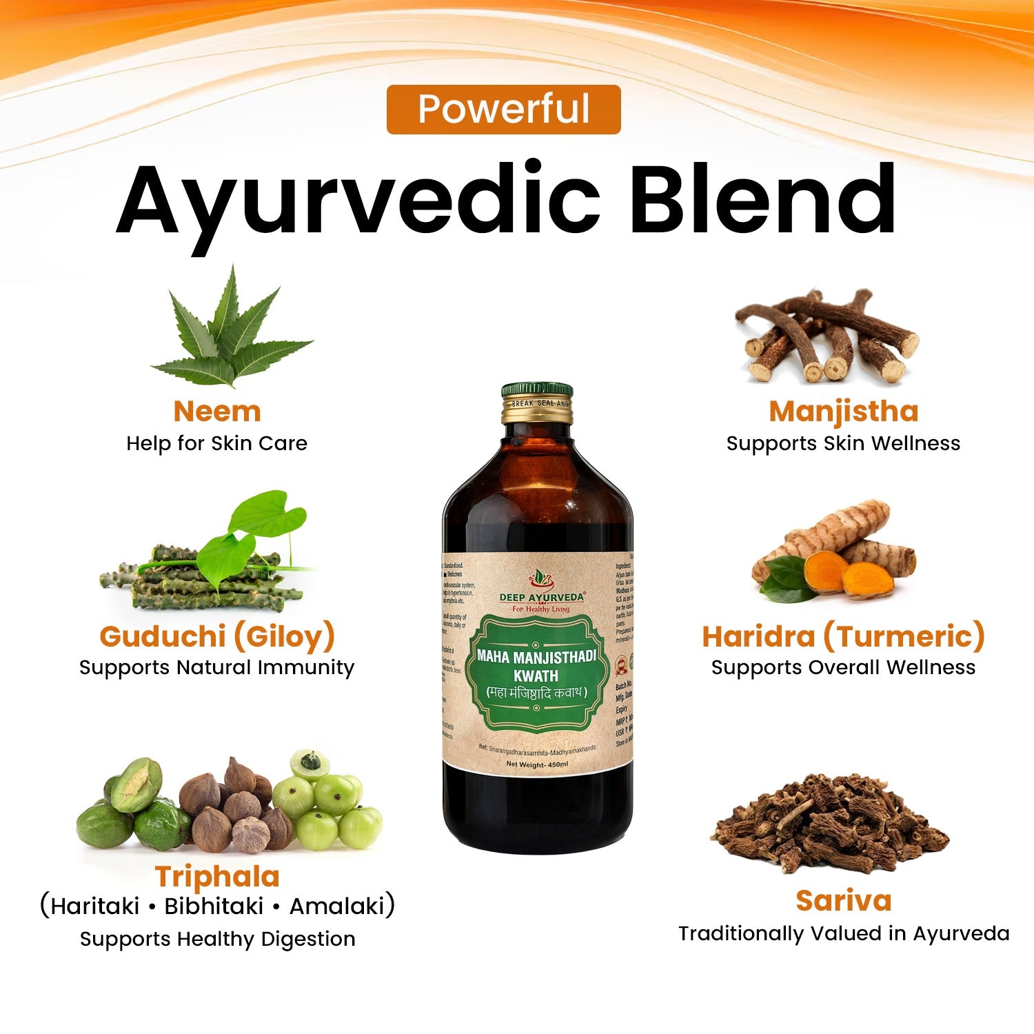 Mahamanjisthadi Kwath for Reducing Acne, Eczema and Helps in Blood Purification
