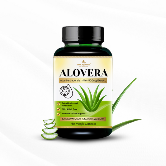 Aloe Vera Vegan Capsules - Supports Skin Health, Digestion & Detoxification