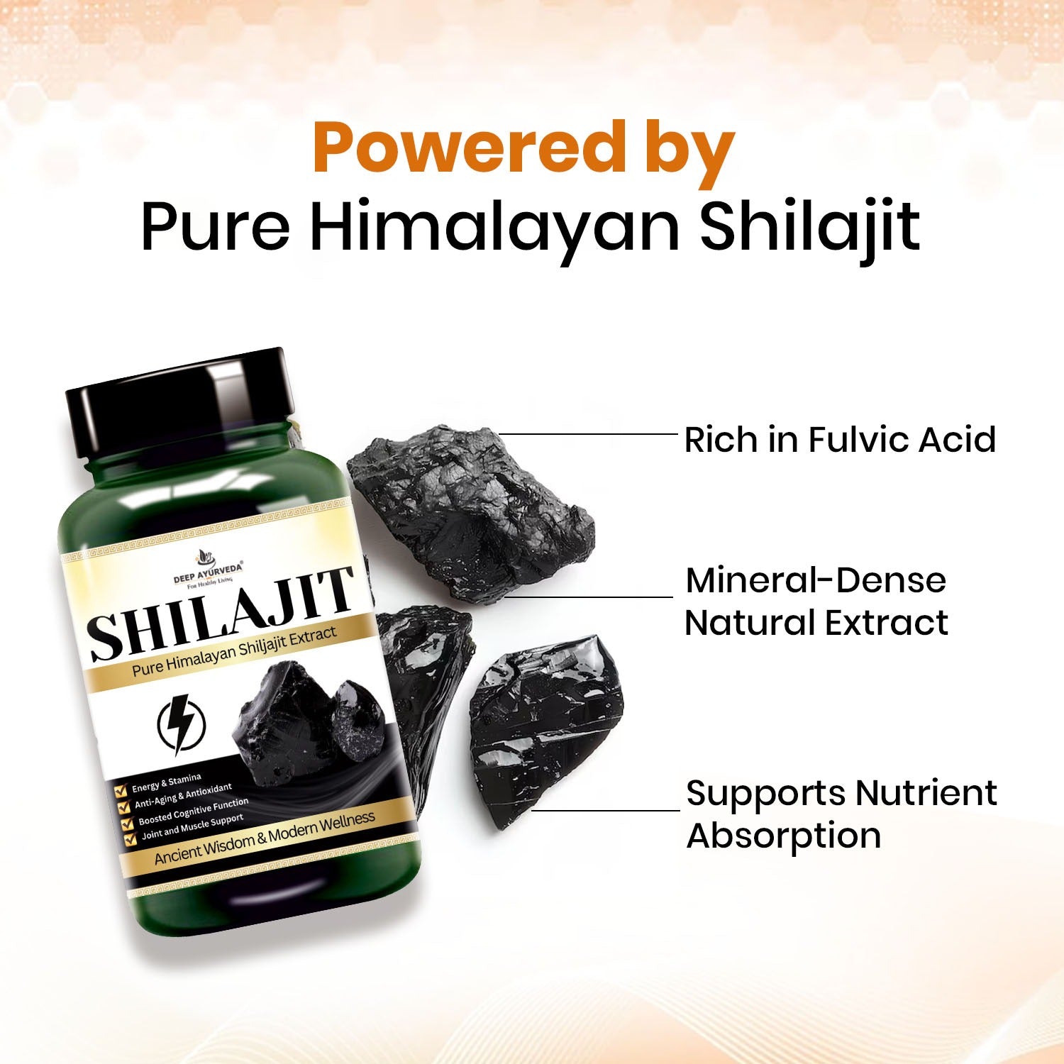 Deep Ayurveda Shilajit Capsules- 60 Caps