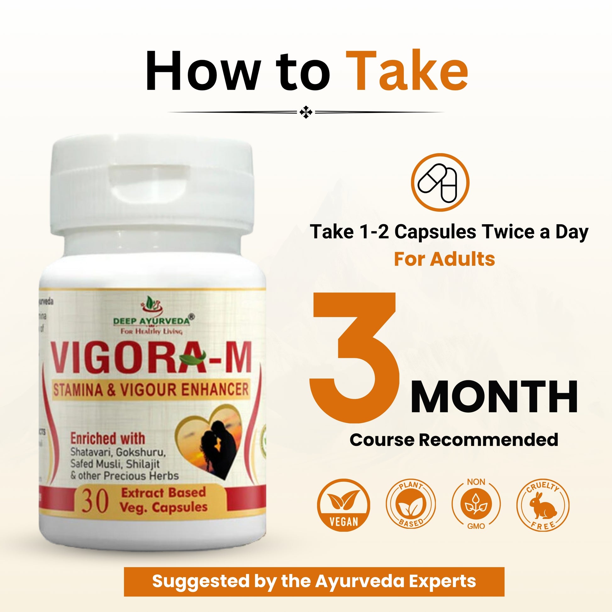 Vigo ra-M Capsule Improves Male Vitality, Strength and Stamina - Deep Ayurveda India