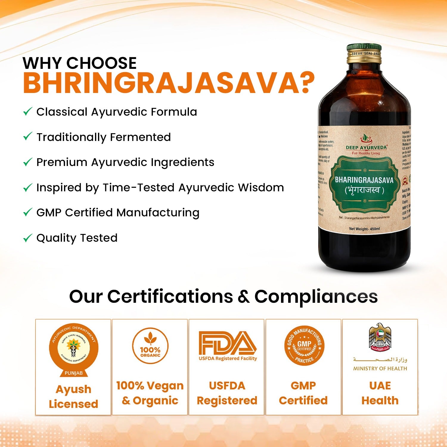 Bhringrajasava Helps in Hair Growth, Scalp Health and Skin Nourishment