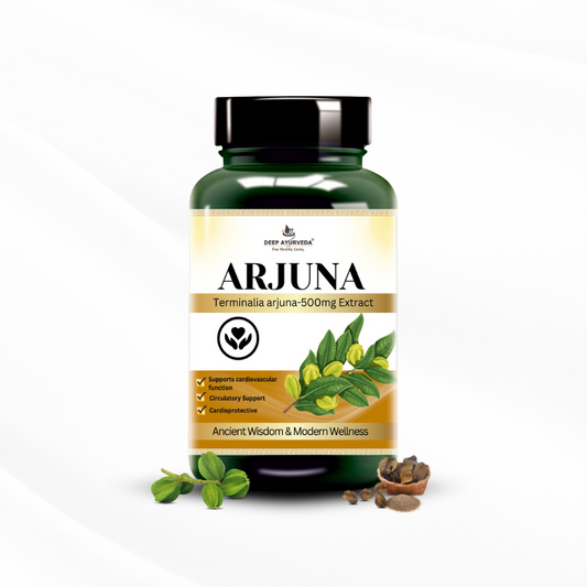 Arjuna Vegan Capsules - Supports Heart Health, Blood Circulation & Cardiac Wellness