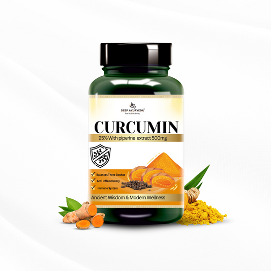 Curcumin vegan capsules by Deep Ayurveda reduces inflammation, supports joints and skin health
