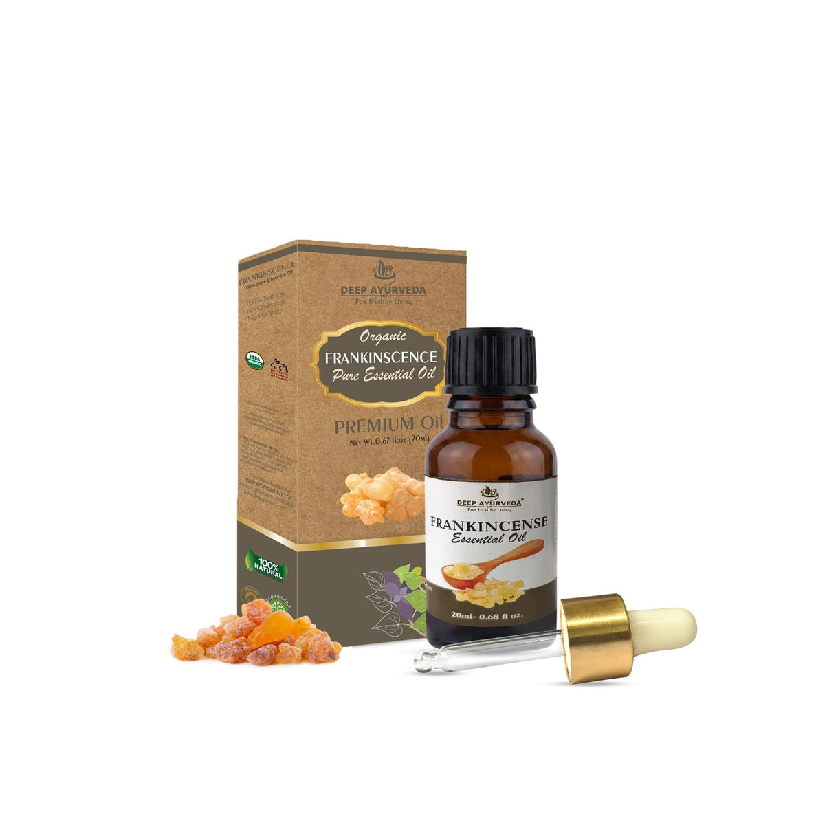 Frankincense Pure Essential Oil - Promotes Skin Health, Reduces Stress & Enhances Meditation