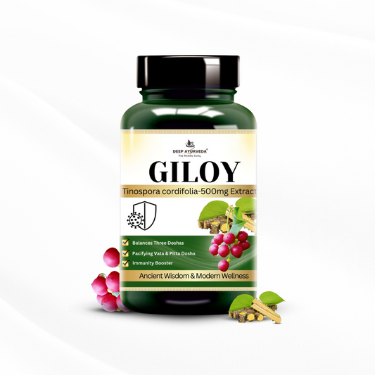 Giloy vegan capsules by Deep Ayurveda boosts immunity, reduces inflammation and promotes wellness