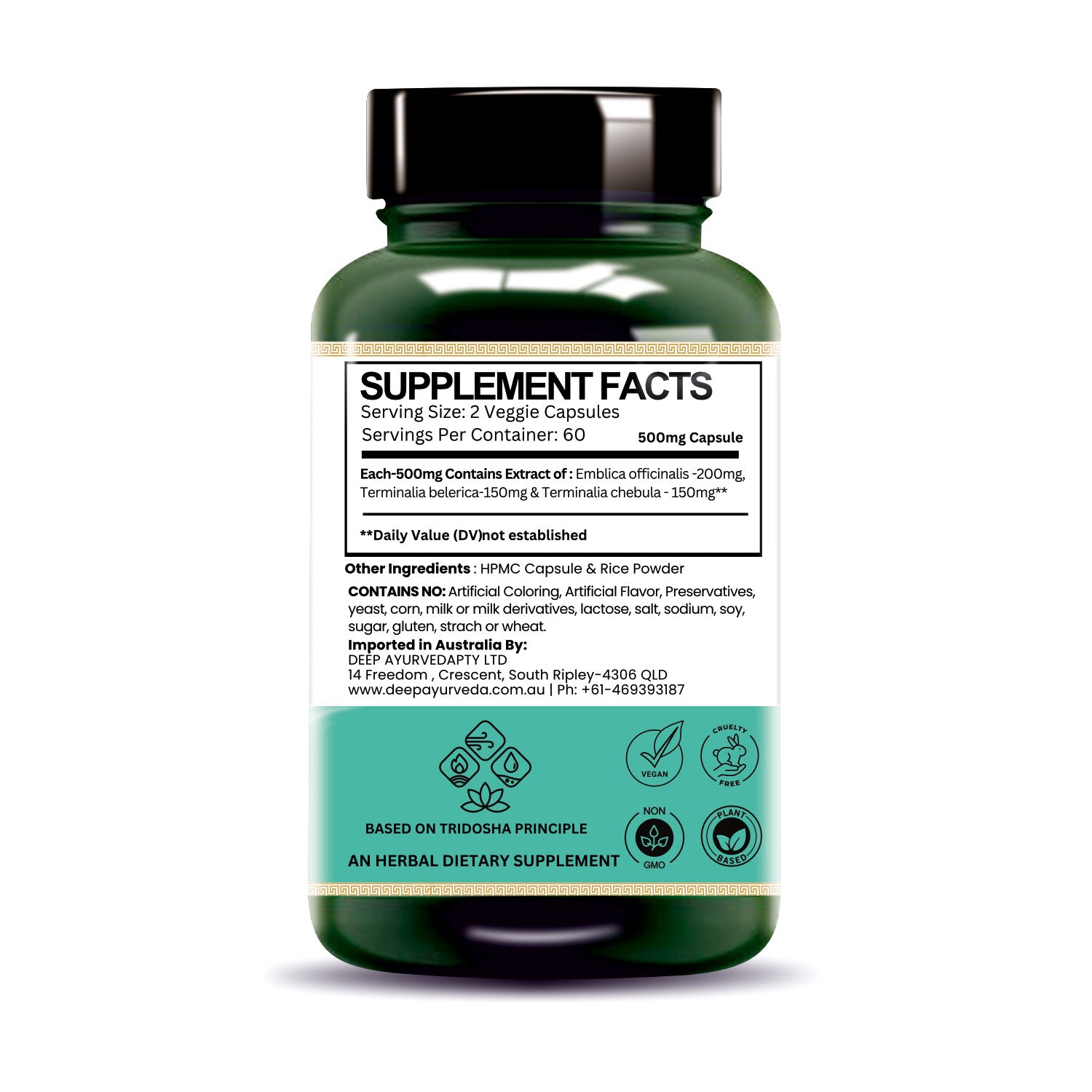 Gokshura vegan capsules by Deep Ayurveda boosts vitality