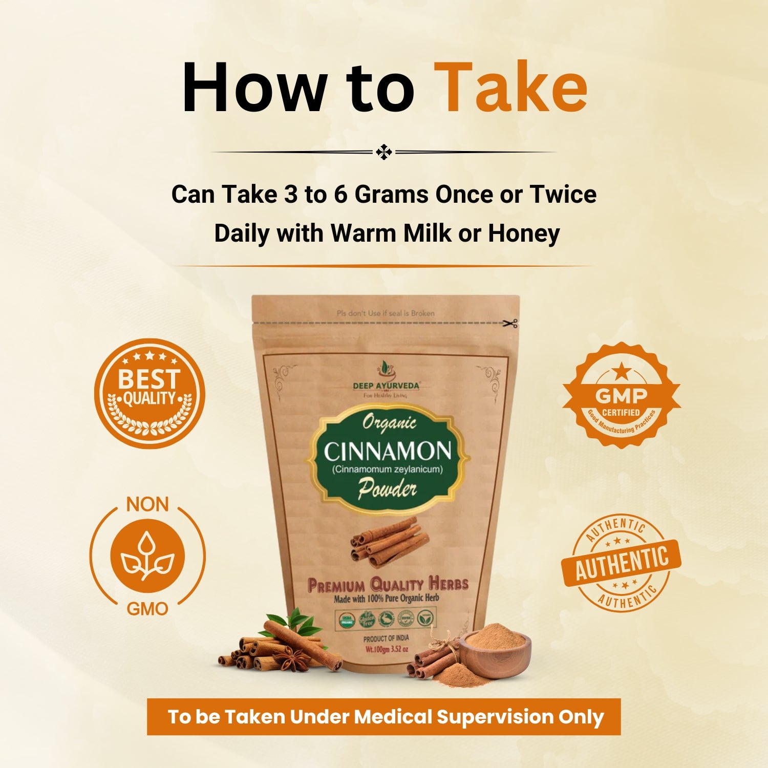 Organic Cinnamon Powder How To take