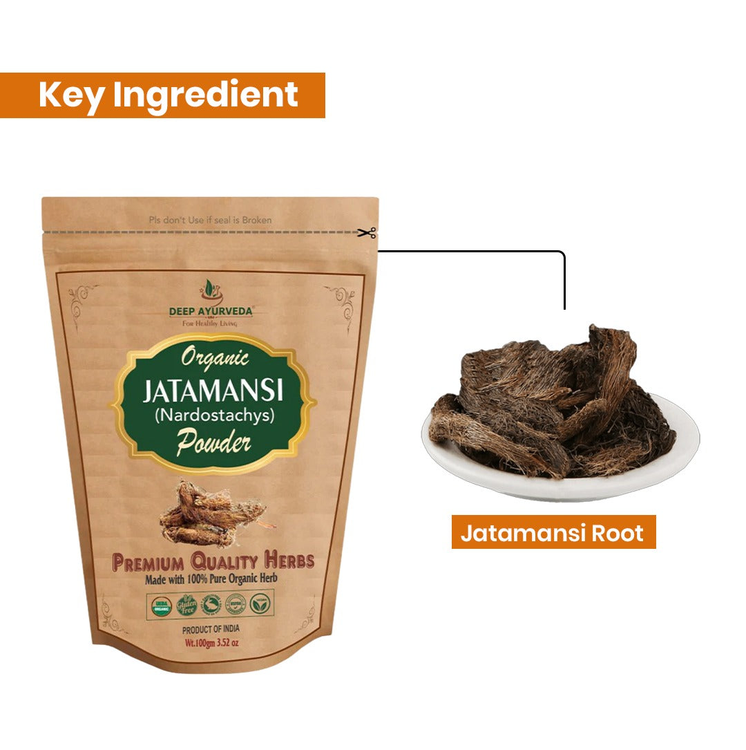 Organic Jatamansi Powder (Nardostachys) - Helps Manage Anxiety, Insomnia & Mental Clarity
