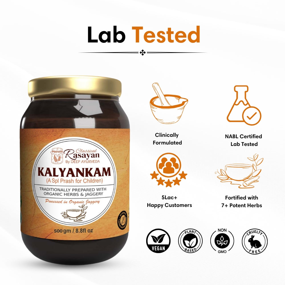 Kalyankam Ayurvedic Prash for Children tested on 20+ parameters by Deep Ayurveda