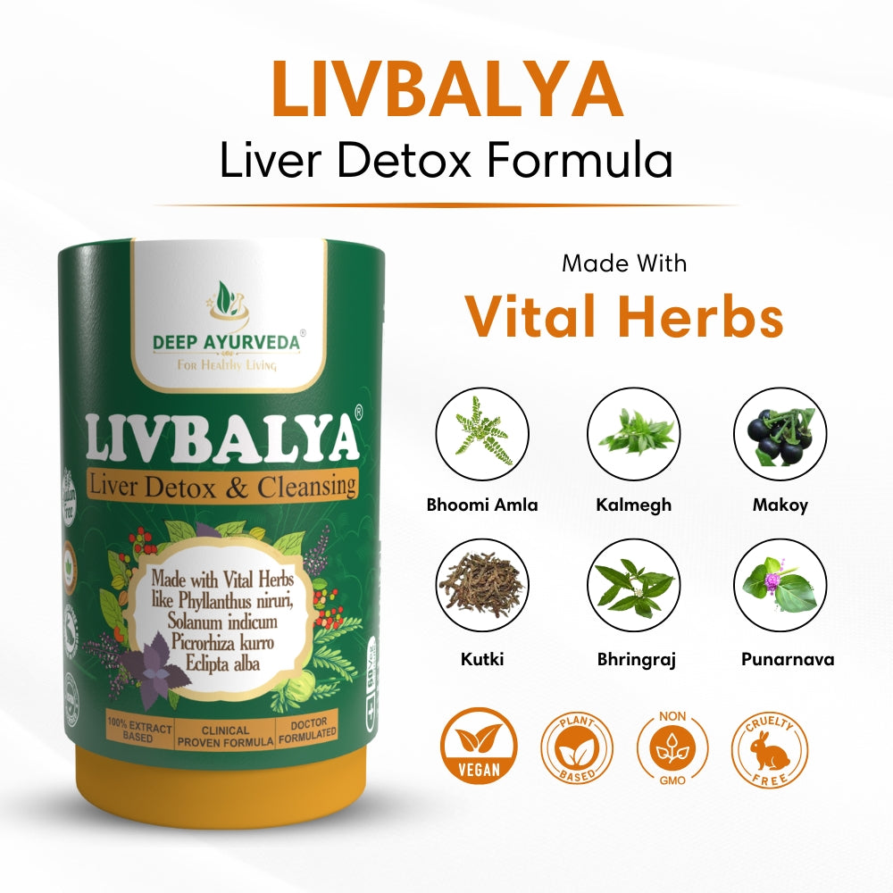 LivBalya Liver Detox By Deep Ayurveda For Fatty Liver High Cholesterol and Alcoholic
