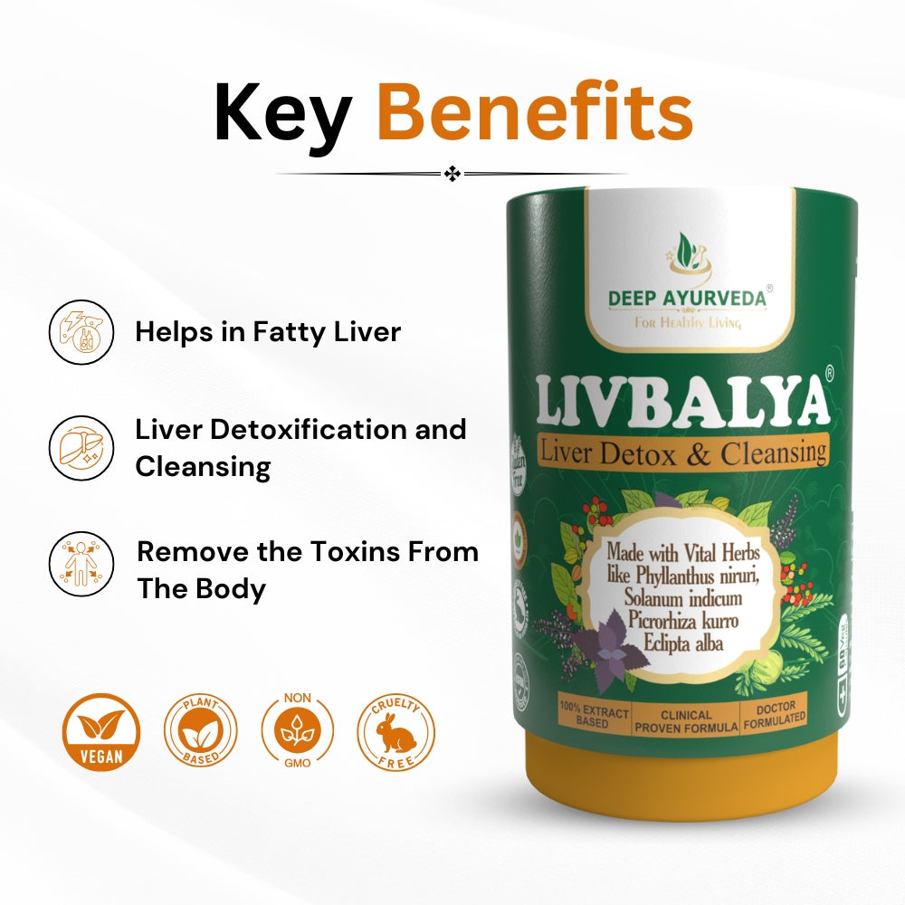 LivBalya Liver Detox Formula By Deep Ayurveda Key Benefits