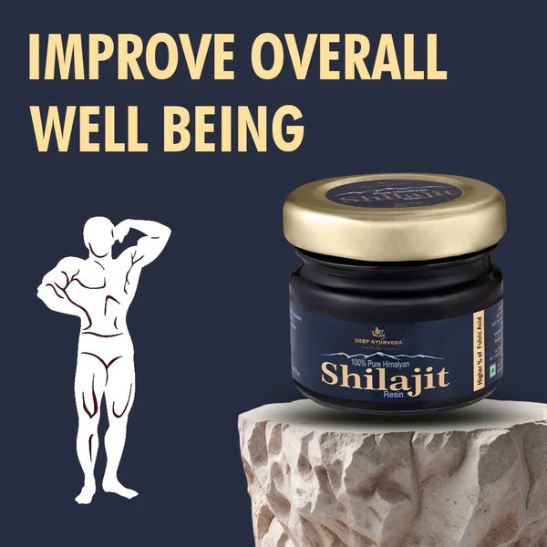 Vajayu 50 Prash + 100% Pure Himalayan Shilajit Resin Combo | Boost Testosterone, Improve Strength & Stamina | Remove Performance Anxiety - Deep Ayurveda India