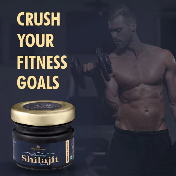 Vajayu 50 Prash + 100% Pure Himalayan Shilajit Resin Combo | Boost Testosterone, Improve Strength & Stamina | Remove Performance Anxiety - Deep Ayurveda India