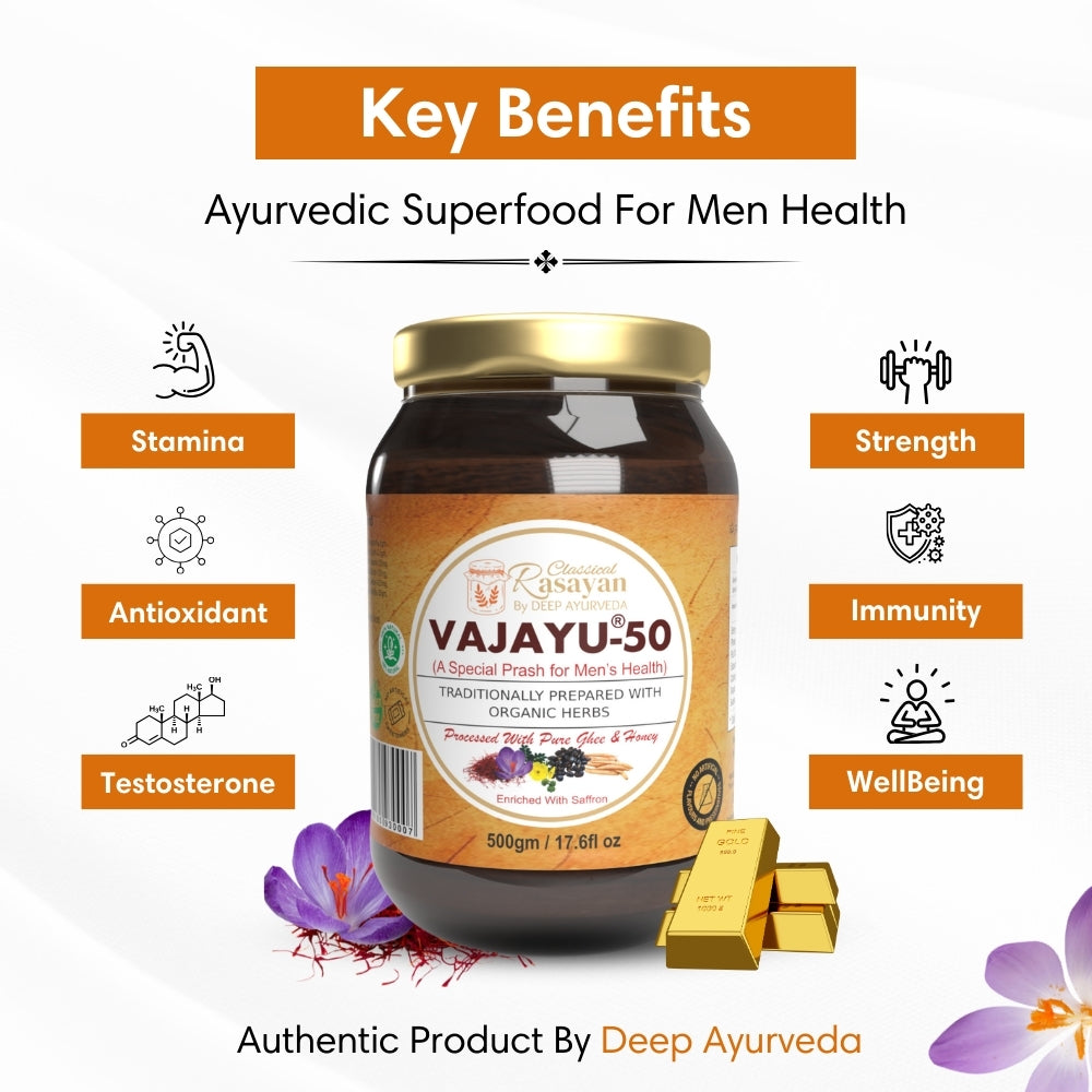 Vajayu Prash for mens health key benefits by Deep Ayurveda
