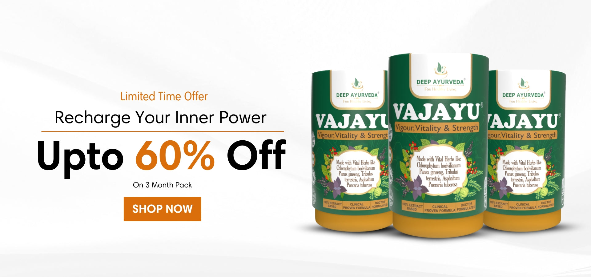 Vajayu Vegan Capsules by Deep Ayurveda
