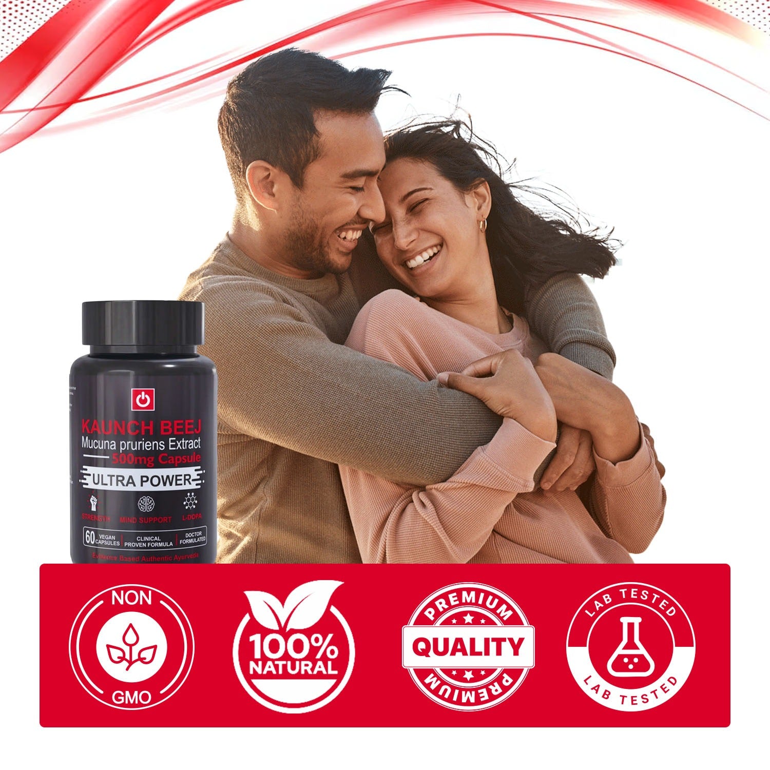 Purshveda Kaunch Beej Vegan Capsules | Strength & Vitality Support | 60 Capsules