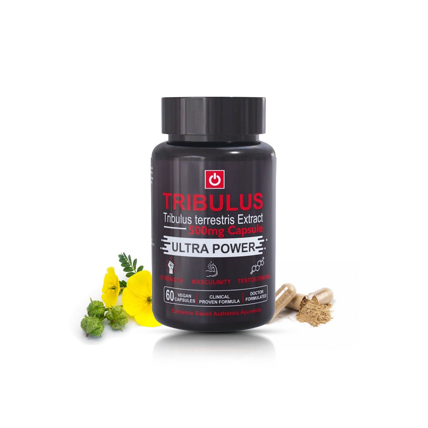 PurshVeda Tribulus Vegan Capsules | Vitality & Wellness Support | 60 Capsules