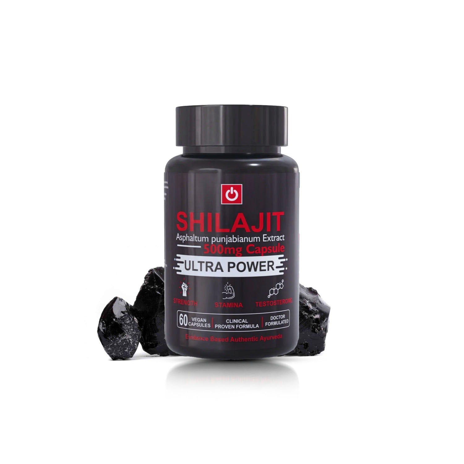 PurshVeda Shilajit Vegan Capsules | Energy & Vitality Support | 60 Capsules