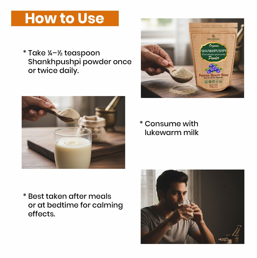 Organic Shankhpushpi Powder How To use