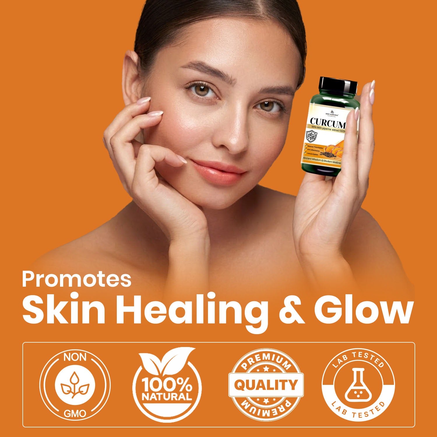 Curcumin Capsules - Reduces Inflammation, Supports Joints & Skin Health