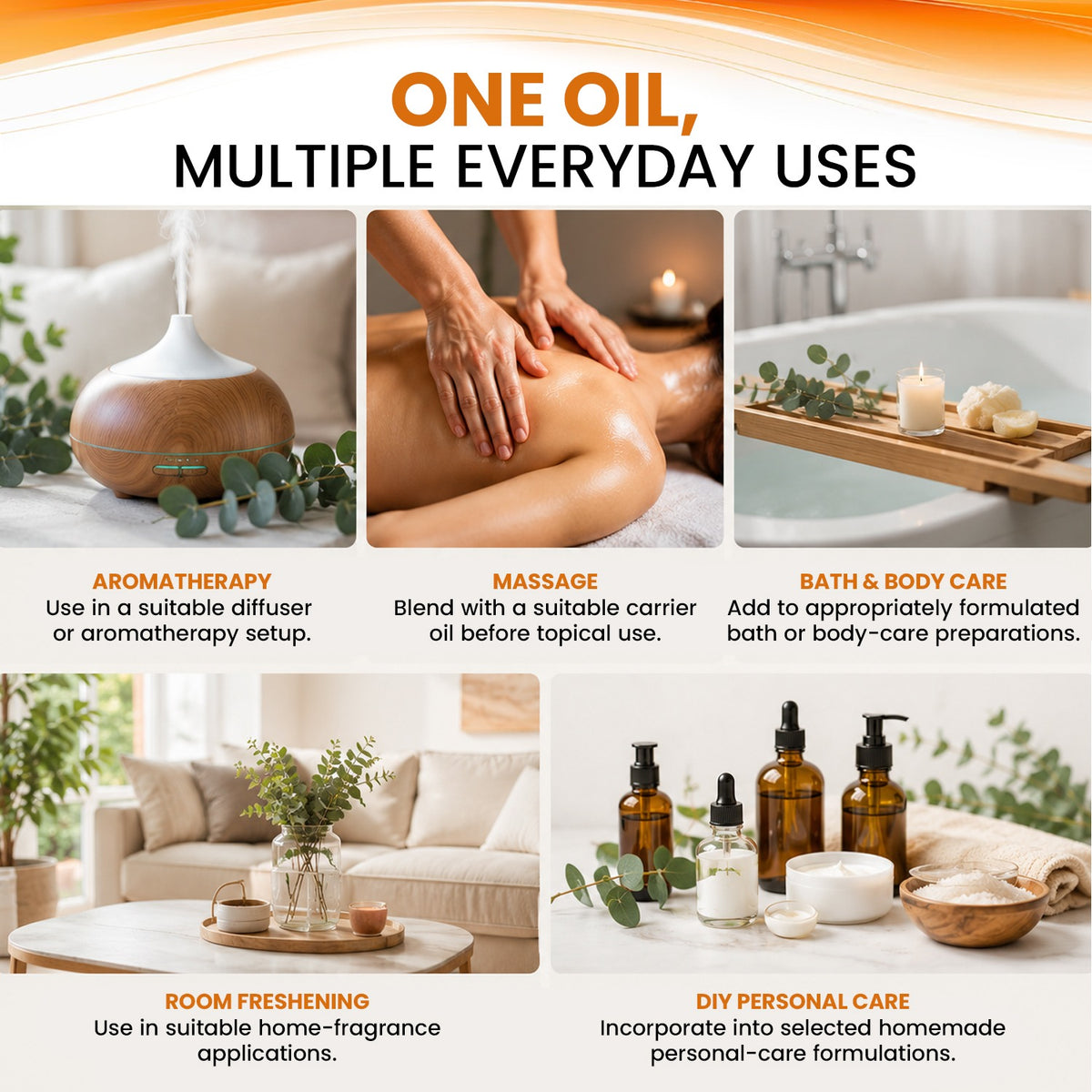 Eucalyptus Pure Essential Oil - Clears Congestion, Relieves Pain & Boosts Immunity
