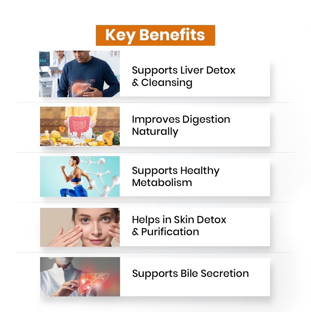 List of key benefits with corresponding images and text on a white background
