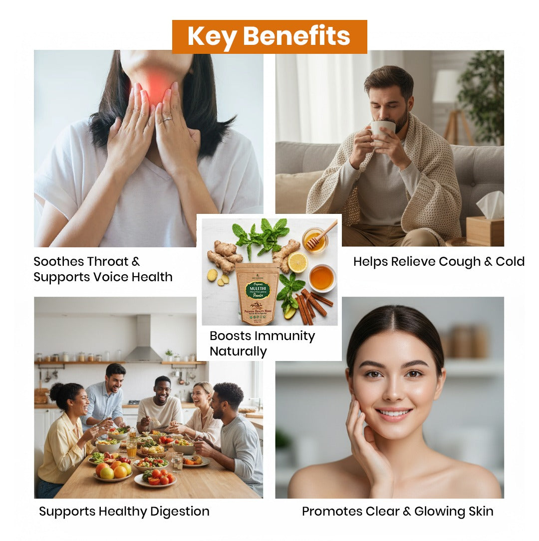 Key benefits of a product or service displayed with images and text.