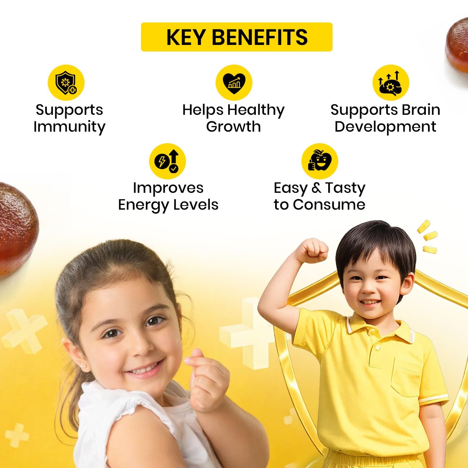 Purshveda Ayurvedic Prash Gummies for Kids | Growth, Immunity & Brain Support | 60 Gummies