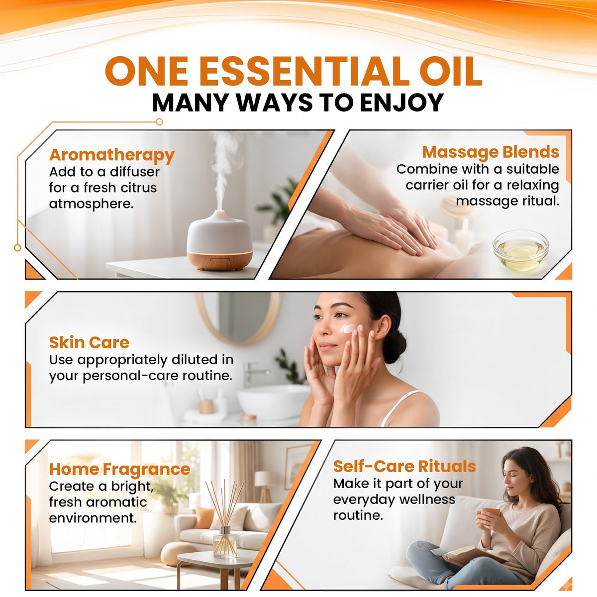 Grapefruit Pure Essential Oil - Refreshes Mind, Reduces Stress & Promotes Healthy Skin