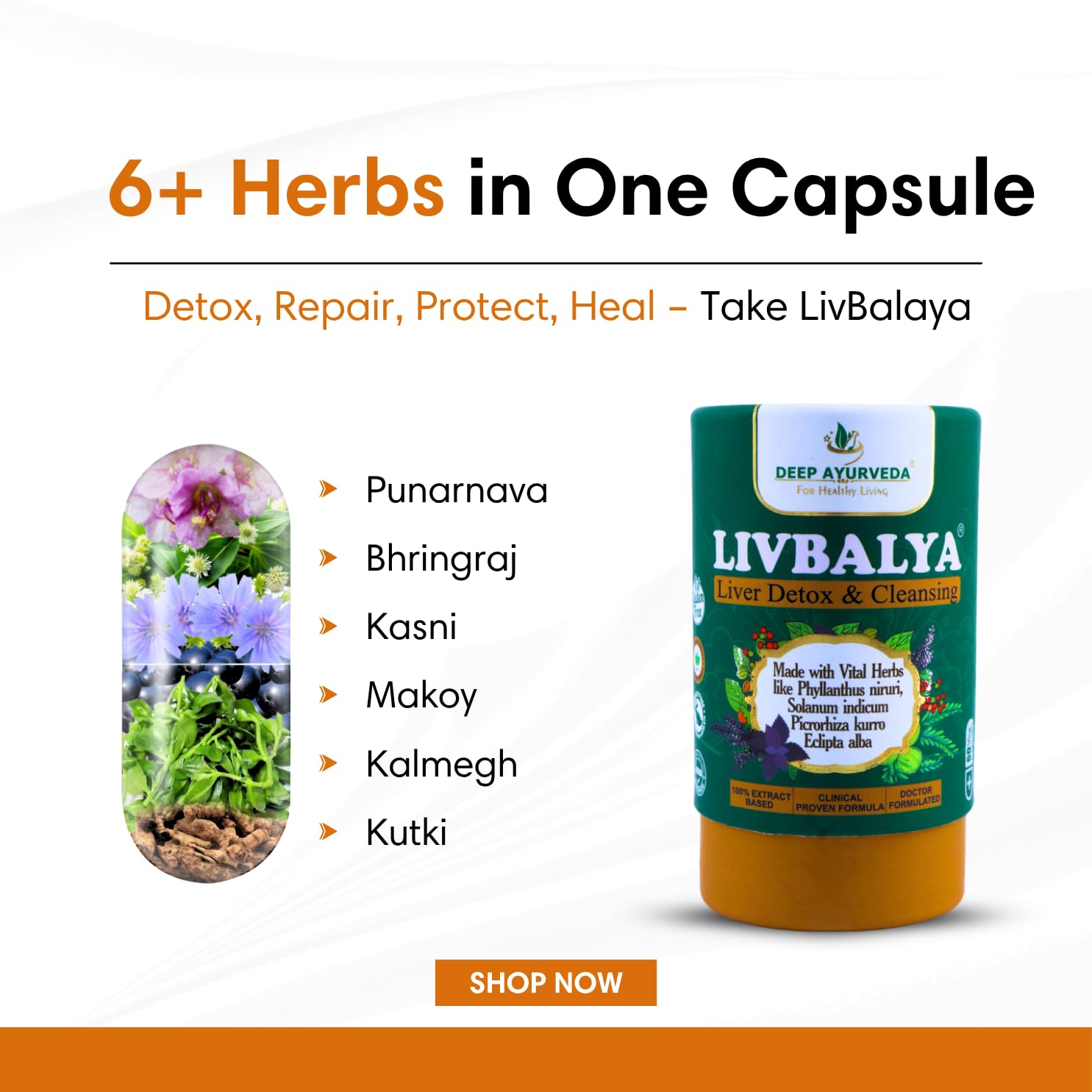 LivBalya®Liver Detox Formula | Liver Detox & Cleanse, Fatty Liver, High Cholesterol & Alcoholic Liver- Vegan Capsule