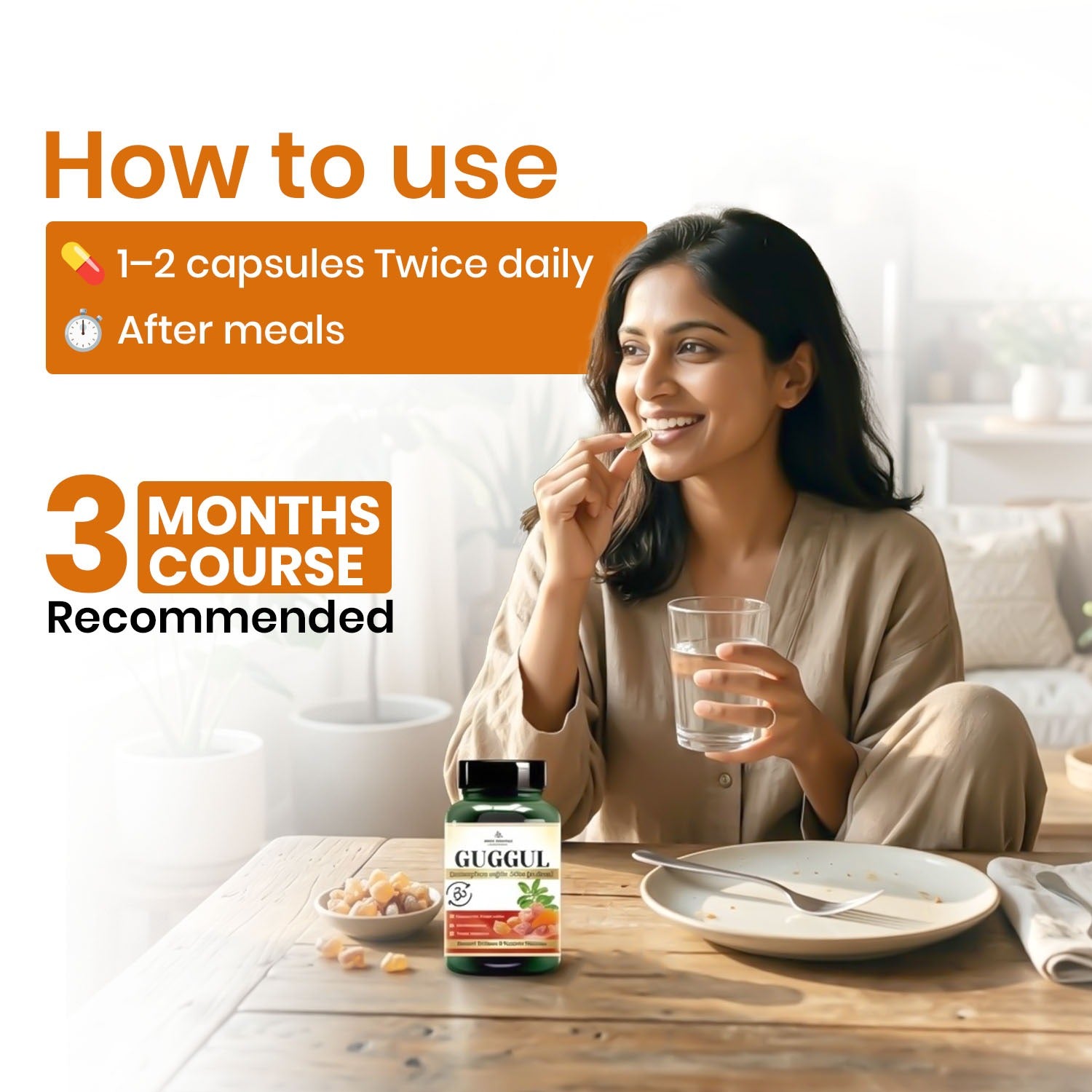 Guggul Vegan Capsules How To use