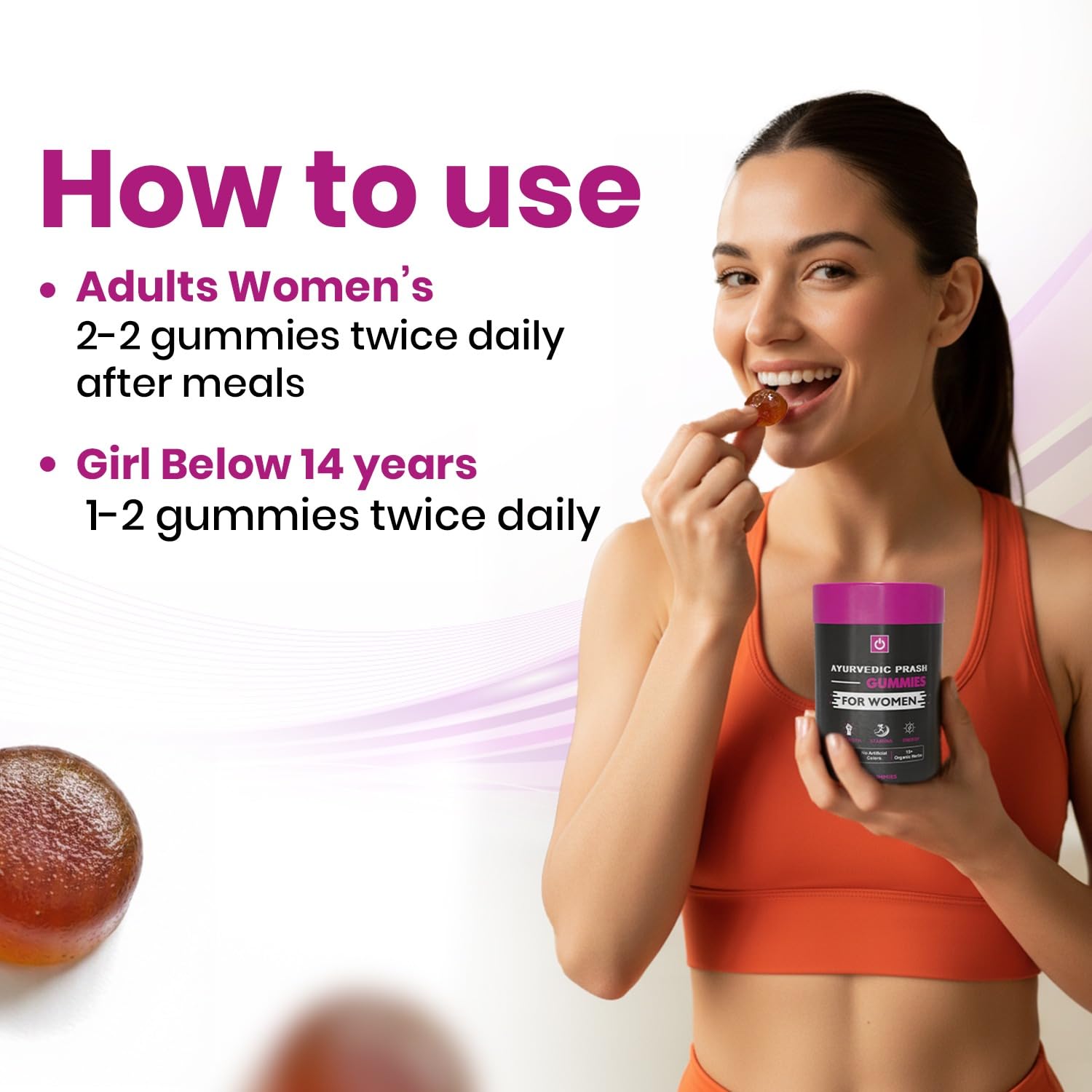 Purshveda Ayurvedic Prash Gummies for Women | Hormonal Balance, Energy & Immunity Support | 60 Gummies