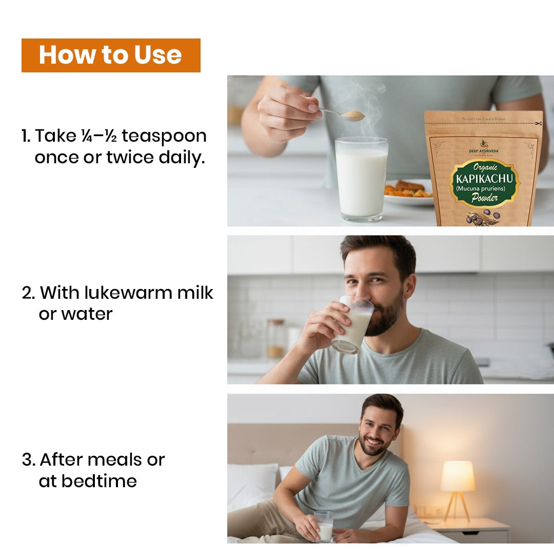 Instructions on how to use a product, shown with text and images of a person using it.